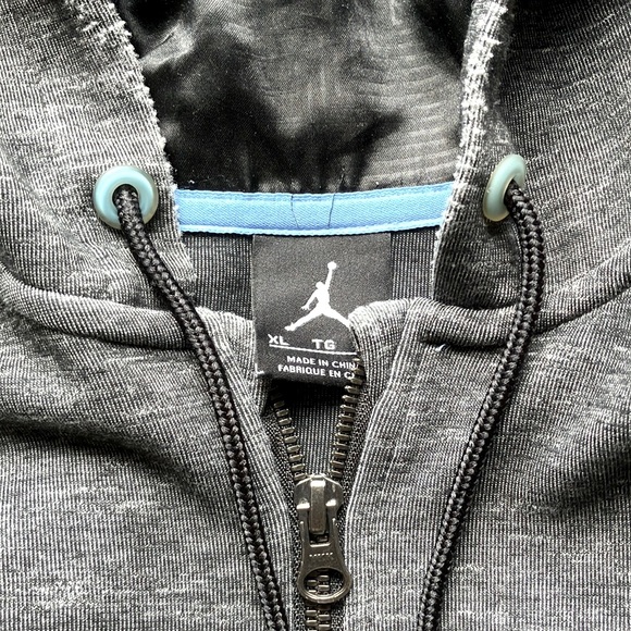 Jordan Nike Air Jordan Heavy Zip Hoodie Dark Gray - Picture 3 of 12